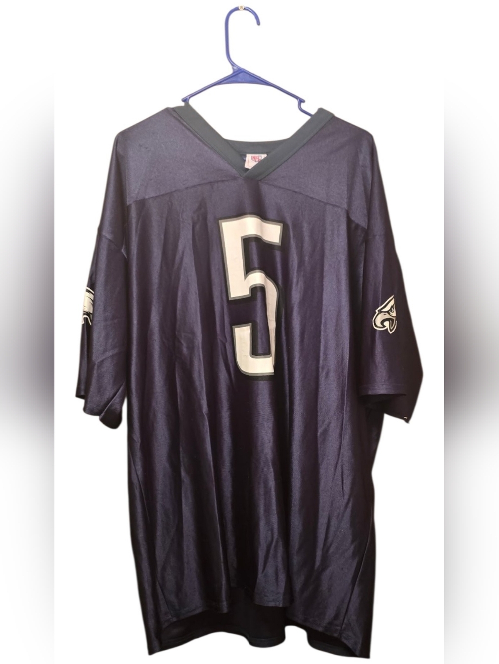 NFL Eagles Men's Dark Blue #5 McNabb Football Jersey w White Number